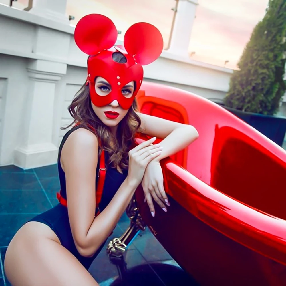 Пикантные Для женщин Эротические БДСМ Кролик маска кошачьими ушками Хэллоуин