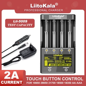 liitokala lii 500 lii 500s lii s8 lcd 3 7v 18650 18350 18500 21700 14500 26650 16340 aa nimh lithium battery charger free global shipping