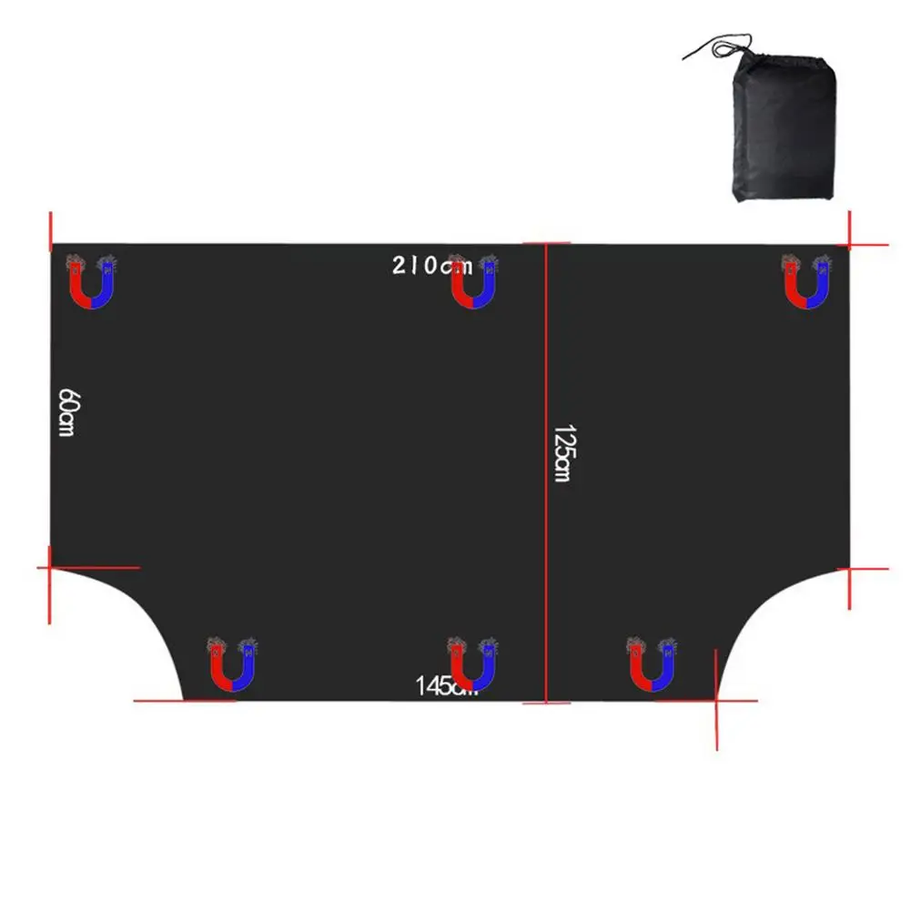 

Car Windshield Cover Insulation Half Cover Snow-proof Frost-proof Sun-proof Silver Coated Cloth With Magnet For All Seasons