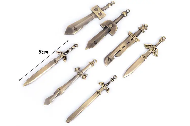 10 шт. легенда о Зельде щит меч оружие брелок ожерелье кулон Косплей Опора +