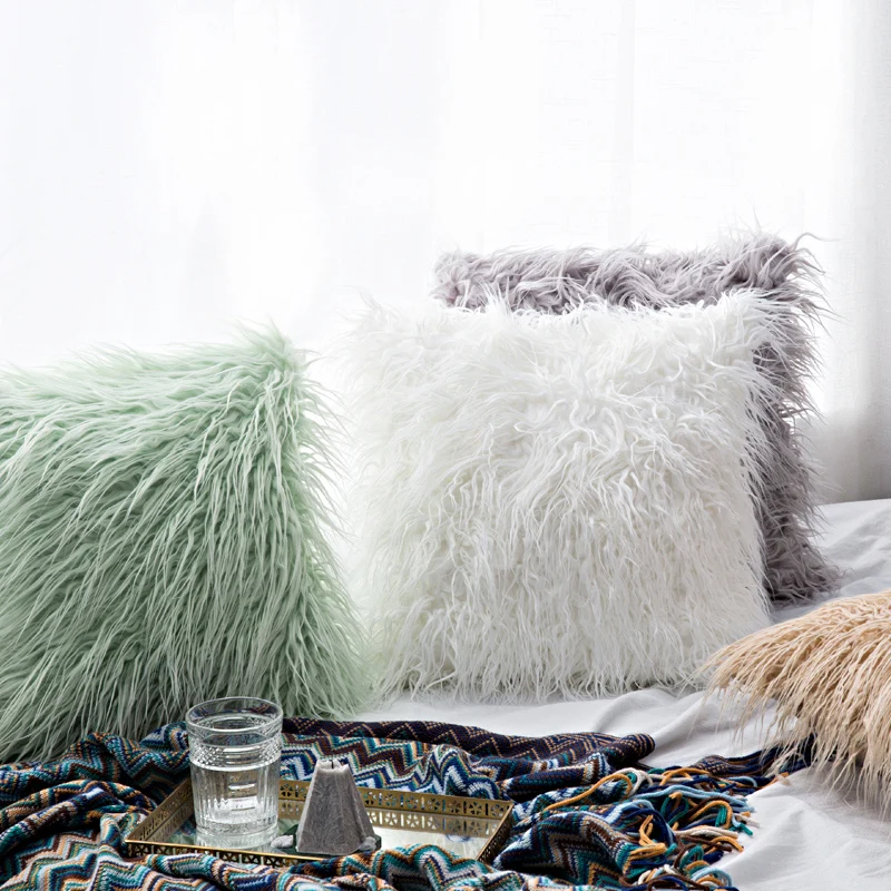 Ins Nordic Pillow Back Cushion Long Plush Sofa Backrest for Bed Toys Living Room Cushions Cojines Gift FK147 | Дом и сад