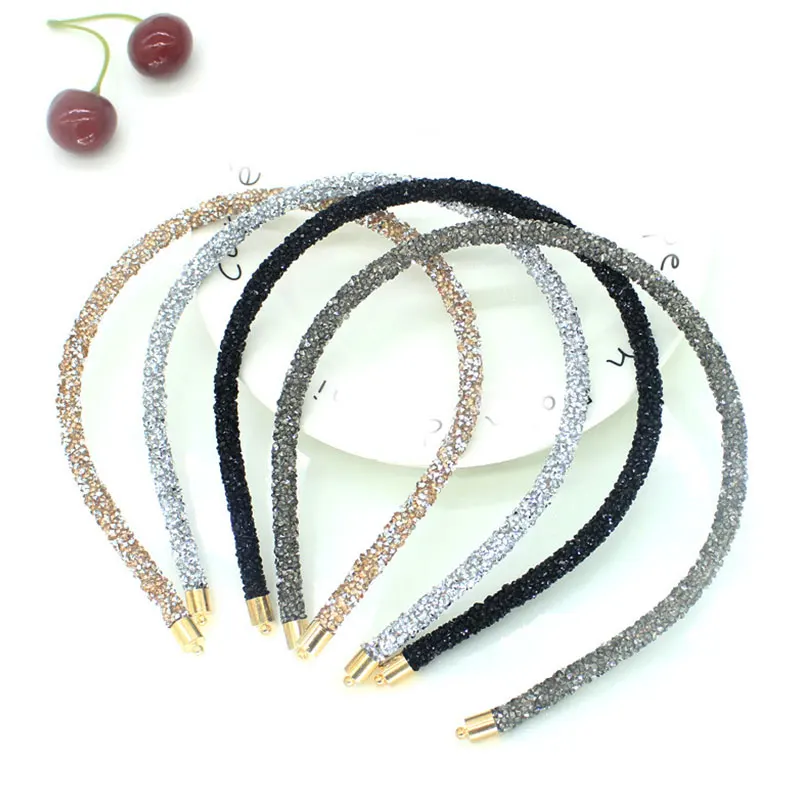 

Simple Thin Hair Hoop Luxury Beaded Crystal Head Hoop Alloy Beads Headbands Fashion Handmade Hairbands Hair Accessories Headwear
