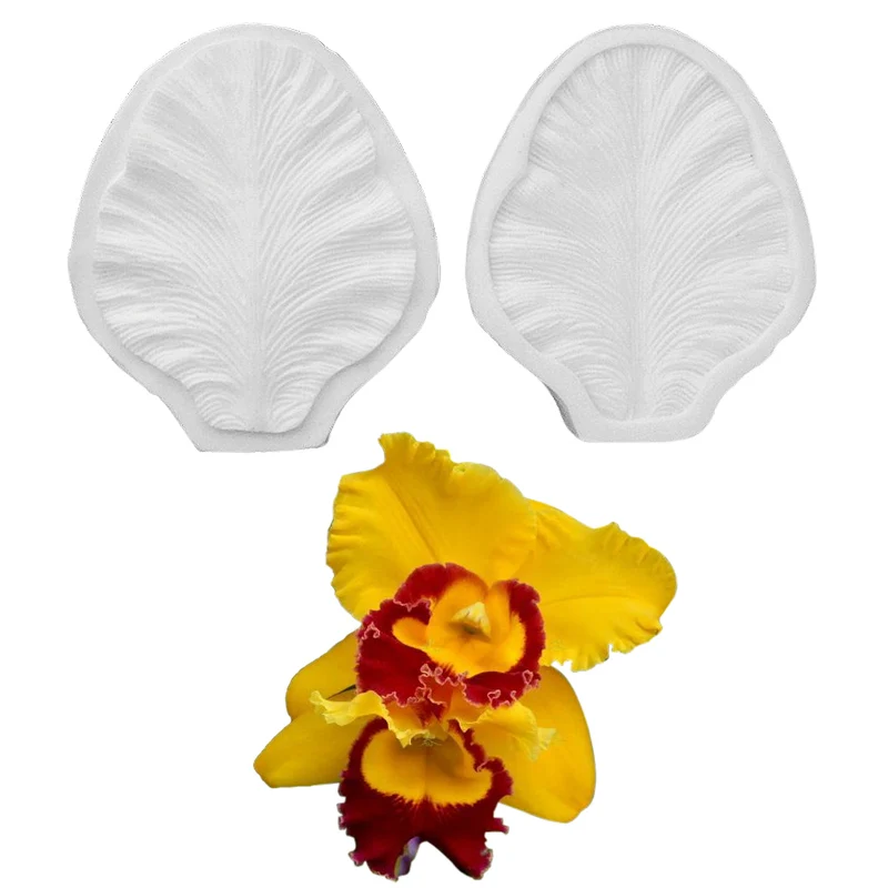 

Новые силиконовые формы Cattleya с пионами, сахарный из мамастики, глина, бумага для воды, инструменты для украшения тортов ручной работы M2721