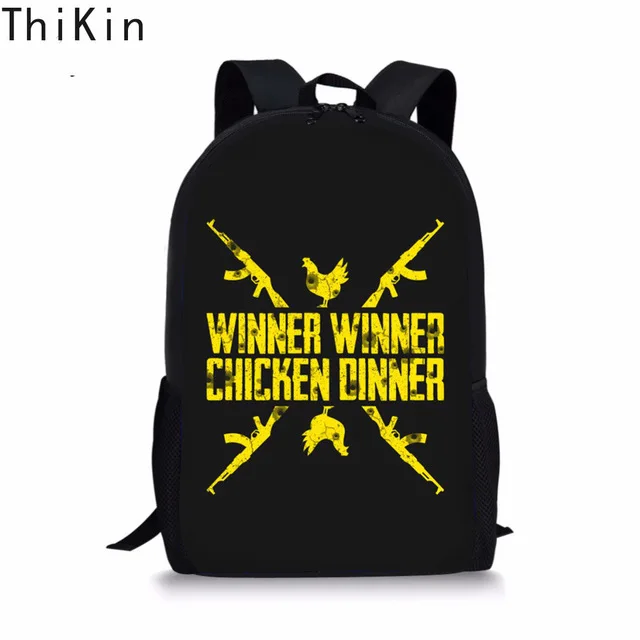 Рюкзак THIKIN мужской с принтом игры PUBG ранец для подростков и мальчиков школьные