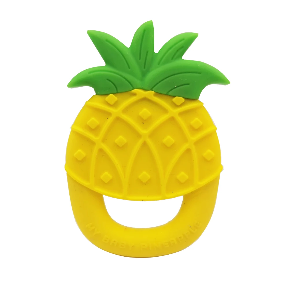 

BPA Free Baby Teether Strawberry Pineapple Grape Food Grade Silicone Beads DIY Cute Teething Toys Chewable Pendant For Pacifier