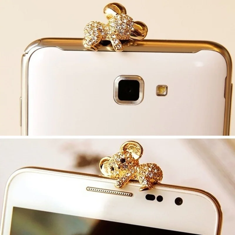 cellphone accessories fashion style cute koala design mobile phone ear cap dust plug for smart phone cute phone accessories free global shipping