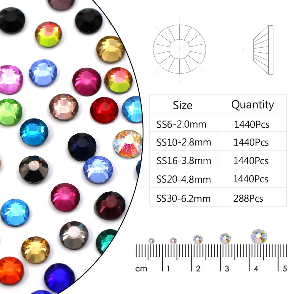 Высокое качество Lt.col. Стразы из топаза Горячая фиксация кристалл с плоским