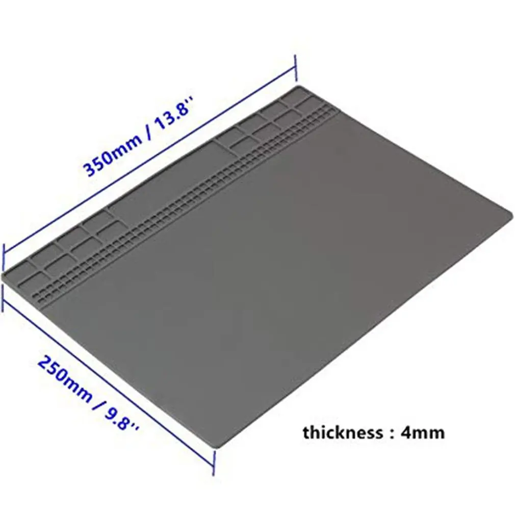 Magnetic Silicone Soldering Mat Insulation Repair Pad For Cellphone Welding Heat Resistant Station Iron Gray | Инструменты
