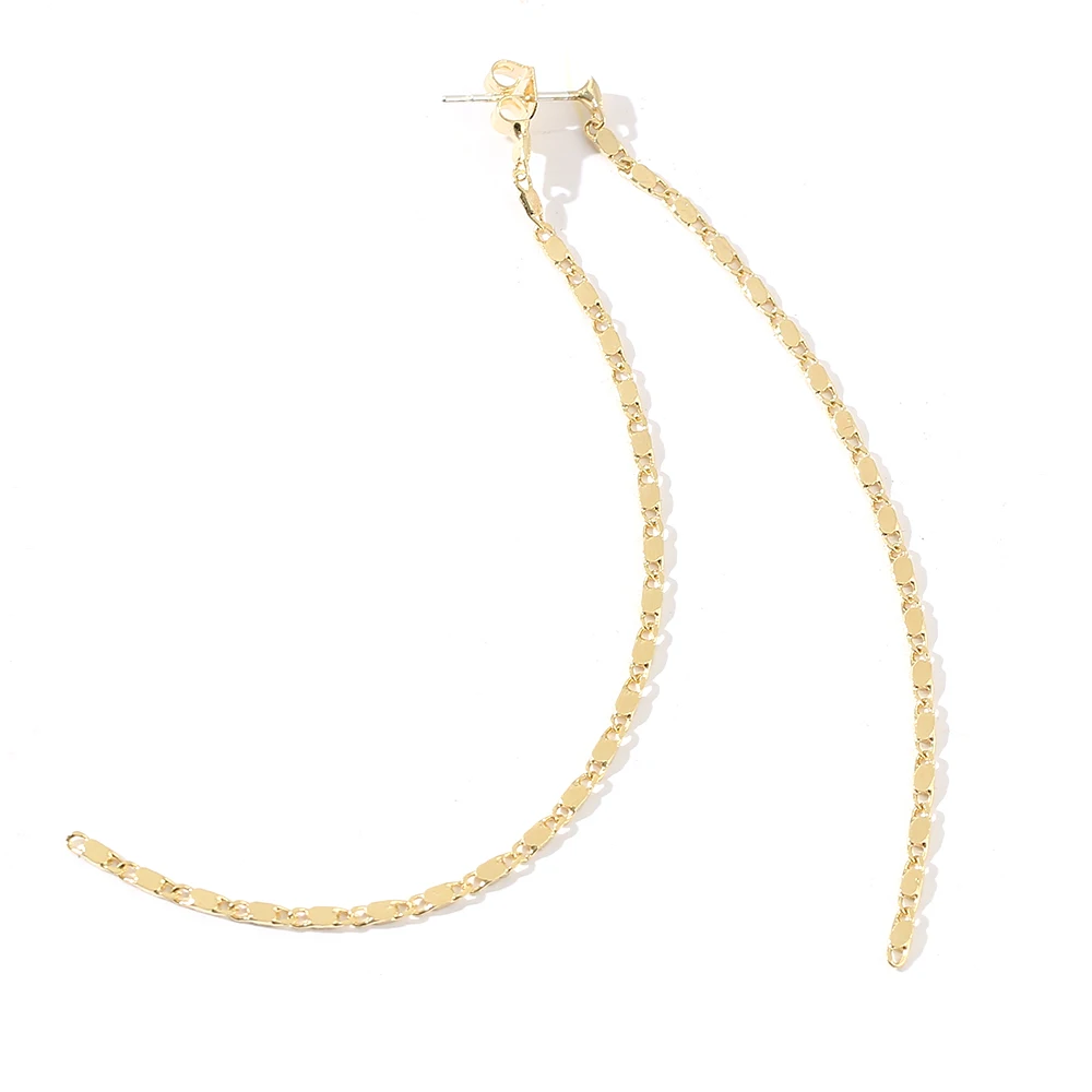 Серьги-гвоздики Hanma Shuji из аниме Токио для женщин длинная цепочка золотого цвета