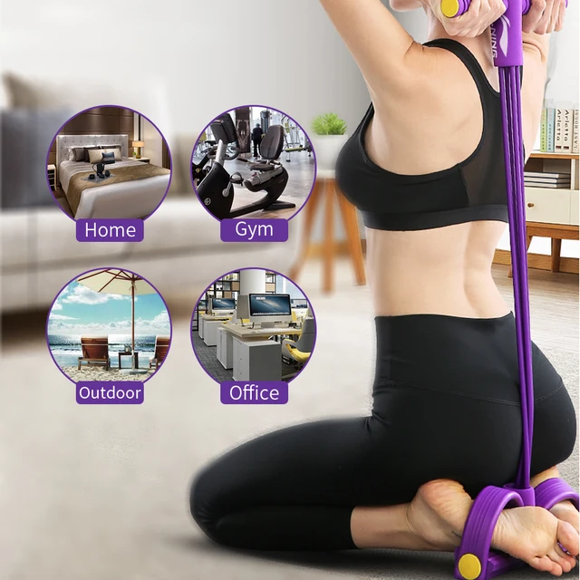 SILENCIO Resistance Band 4-Tube Yoga Pedal Puller Resistance Band Elastic  Pull Rope Equipment Multifunction Tension Rope For Abdomen,Waist,Arm,Yoga  Stretching Training Men&Women(Multi)Rubber+Abs : : Sports, Fitness  & Outdoors