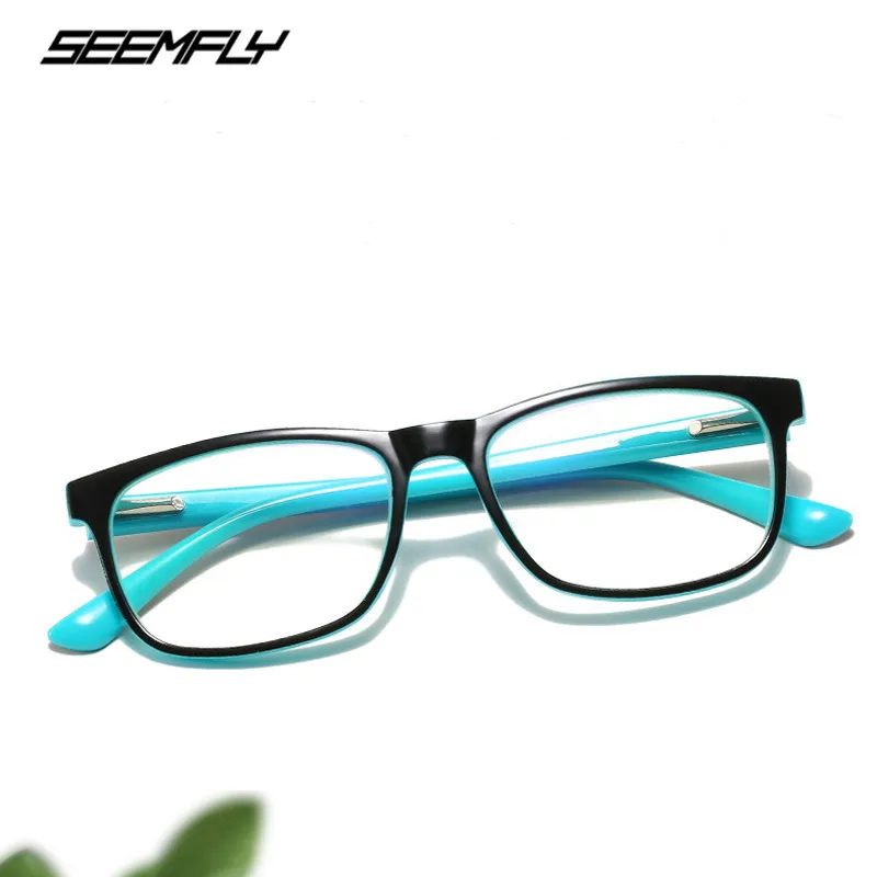 

Очки для чтения Seemfly для мужчин и женщин, простые модные классические квадратные очки с защитой от синего излучения, с диоптриями от + 1,0 до + 4,0