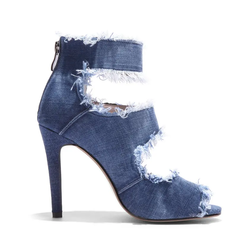 Женские туфли на молнии QUTAA розовые туфли-лодочки с открытым носком тонком