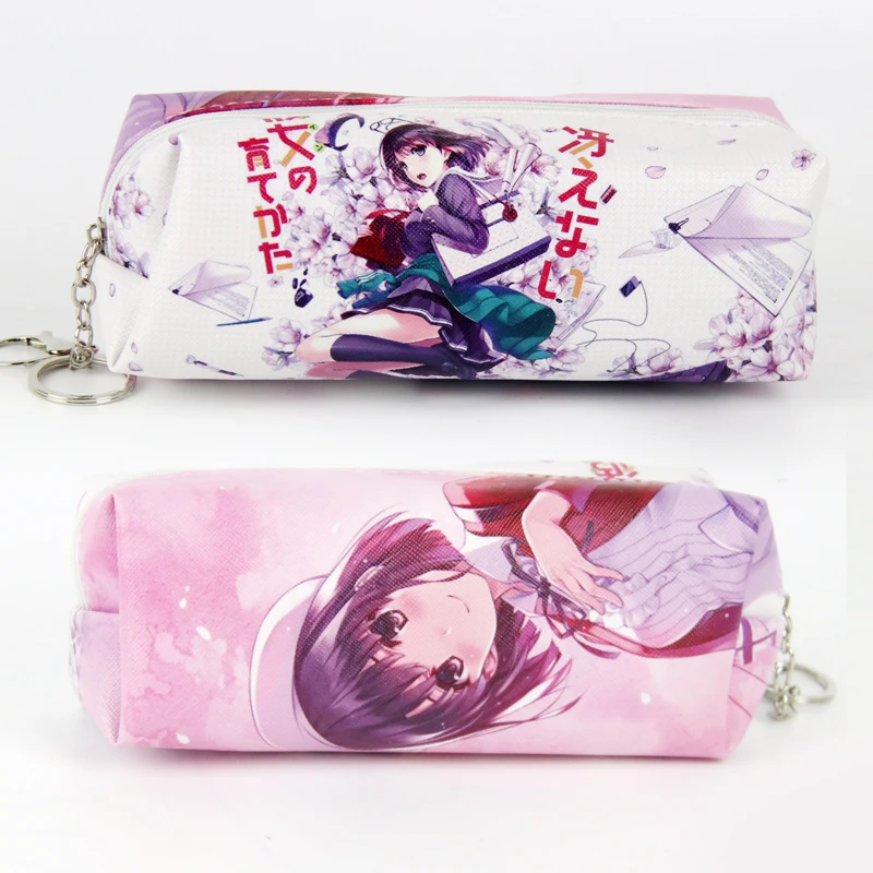 

Anime Saenai Heroine no Sodatekata PU Leather Pen Bag Katou Megumi Cartoon Cosmetic Bag Pencil Case