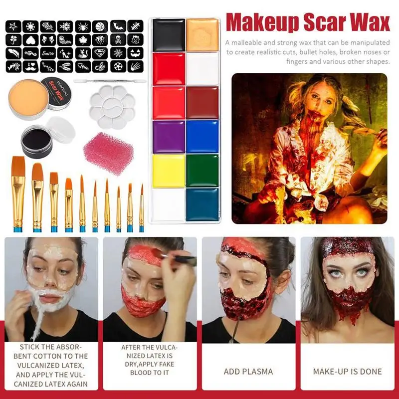 Краска для лица и тела на Хэллоуин набор придания формы макияжу Набор создания
