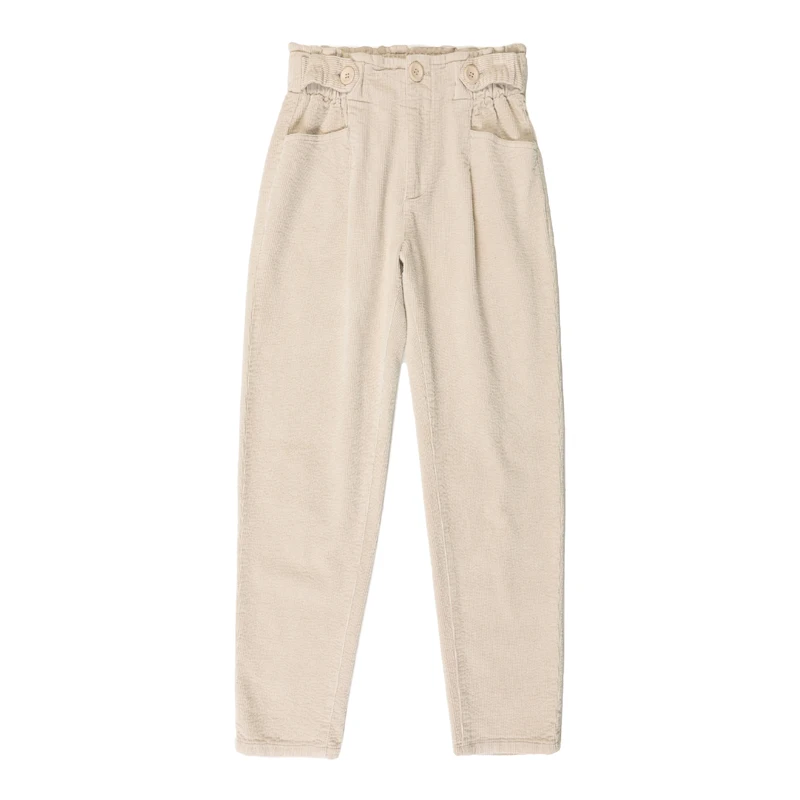 

Korean Version Pocket Women Pants 2020 New Autumn Winter Corduroy Korean High-Waisted Harem Pants Loose Pants Trousers 985E