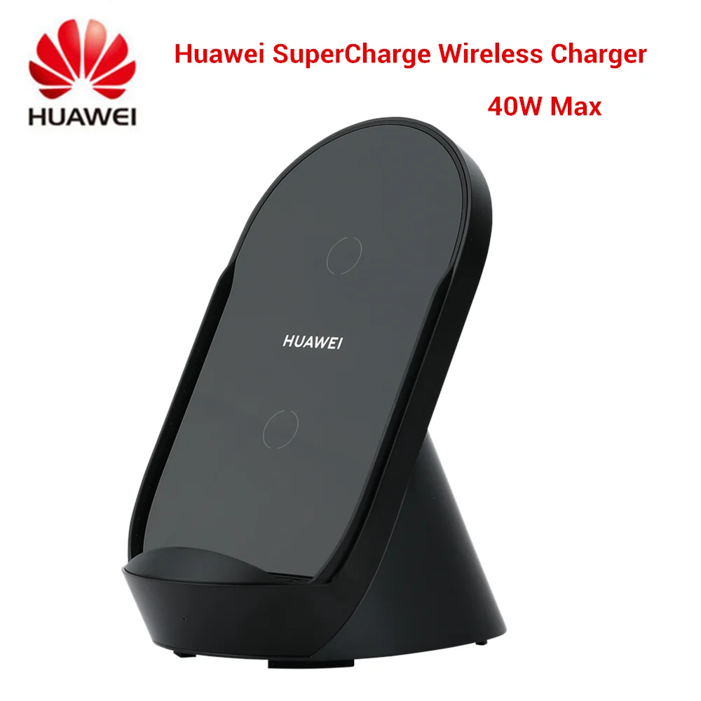 Original Huawei SuperCharge Wireless Charger Stand 40W Max CP62 Vertical Desktop For Huawei Qi Charge For iPhone/Samsung