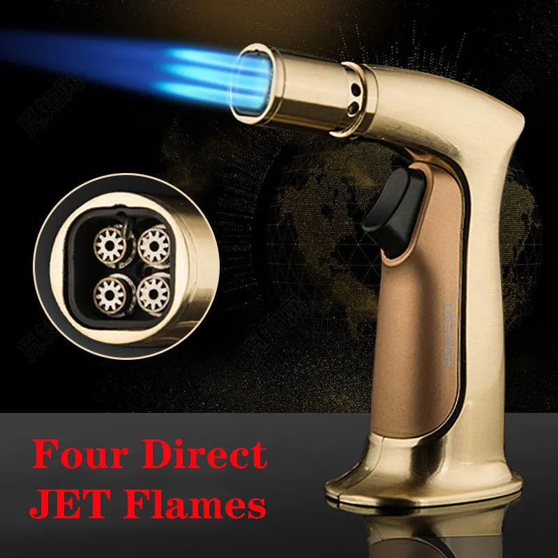 Четыре прямого струйного пламени искусственная сигара надувной