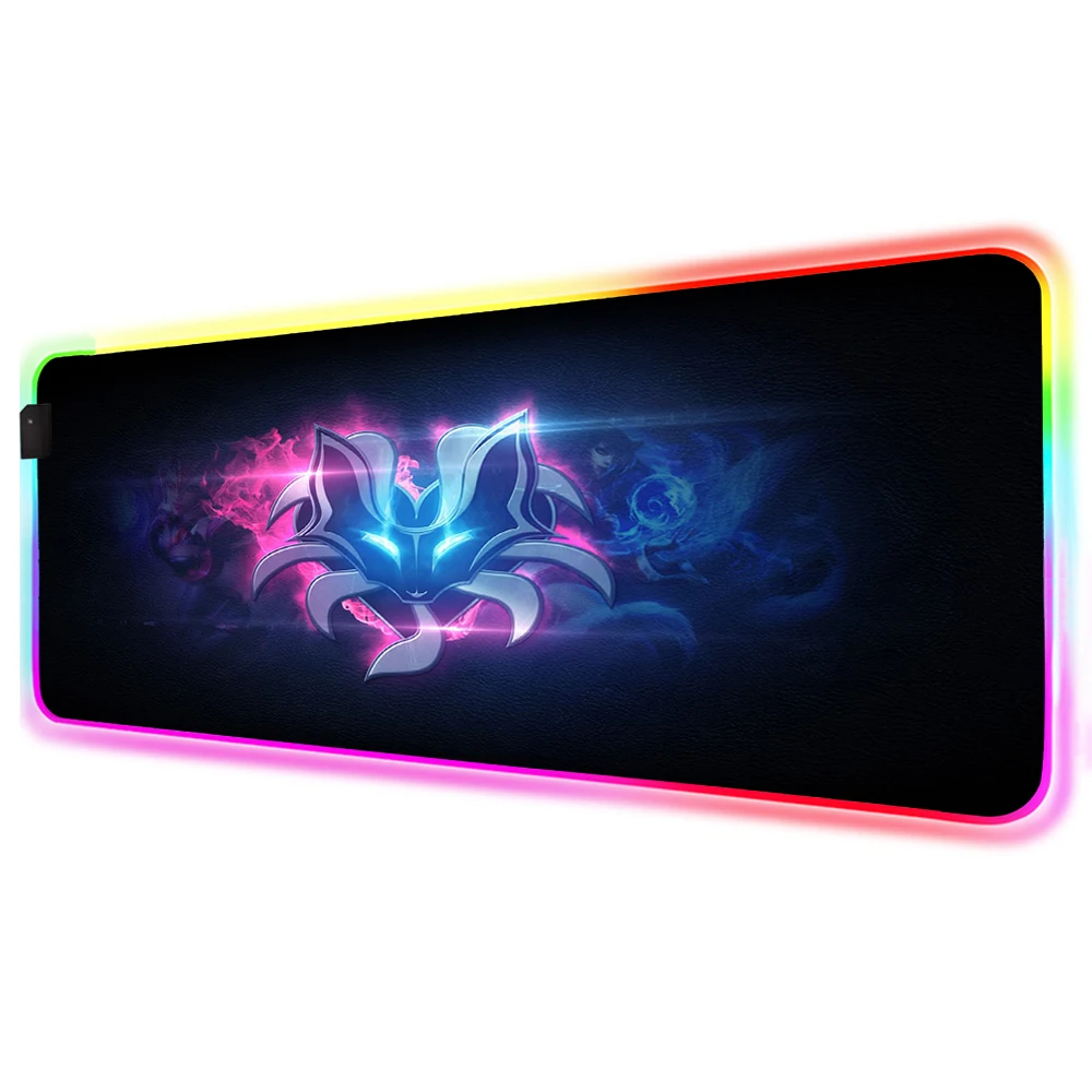 

Gaming LOL Character Logo RGB Mouse Pad Gamer Accessories LED MousePad XXL Game Table PC Desk Game Pad with Backlight
