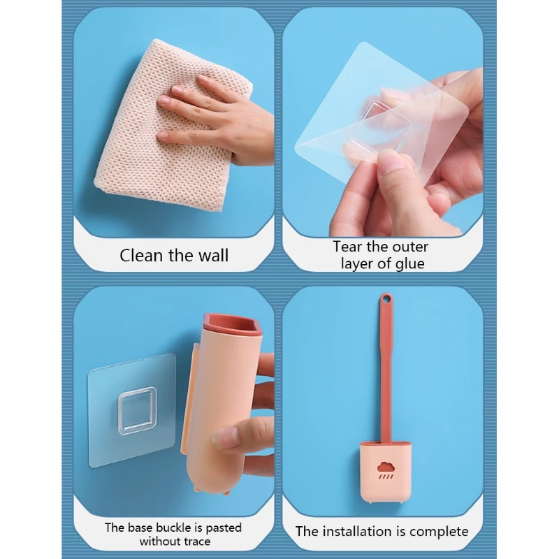 

Silicone Toilet Brush Premium Toilet Brush Hygienic Container Toilet Brush M17E