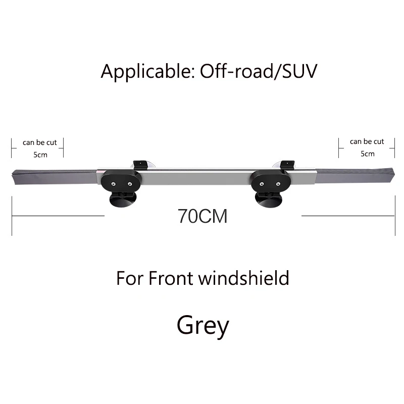 70cm-front-grey Авто Выдвижная Автомобильная шторка на переднее и заднее окно солнцезащитный козырек на лобовое стекло Защита солнцезащитный козырек для большинства внедорожников/MPV/грузовиков - Цвет: 70cm-front-grey