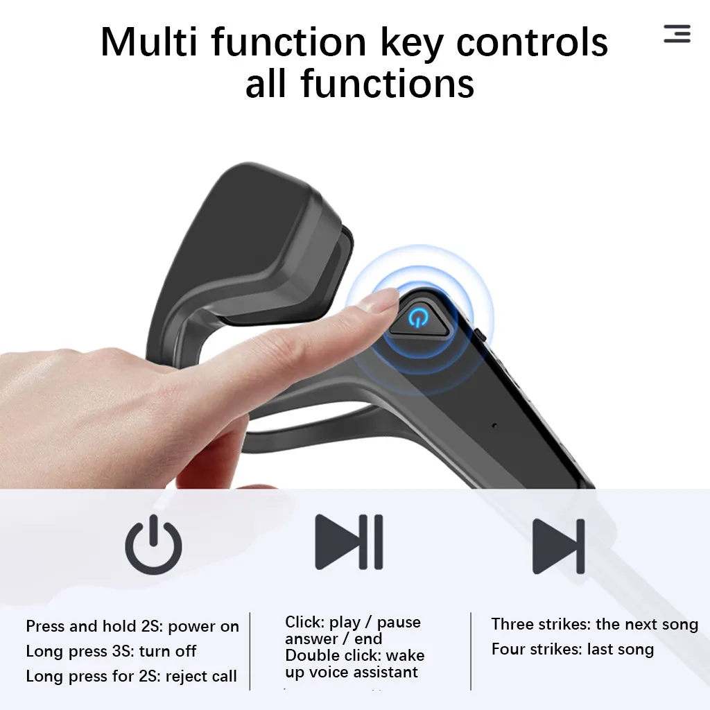 Водонепроницаемые наушники IPX8 беспроводная гарнитура Bluetooth 5 0 с костной