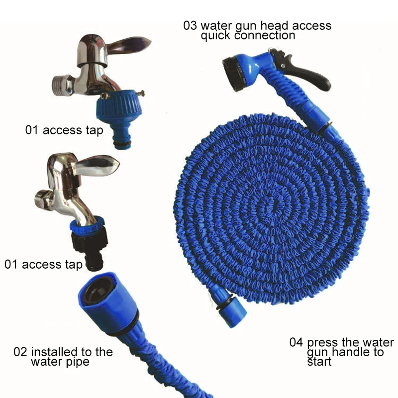 

High Pressure Water Hose Magic Flexible Water Hose Car Wash Spray Sprinkler Garden Expandable Sprinkler Hose Gun Gardening Hose