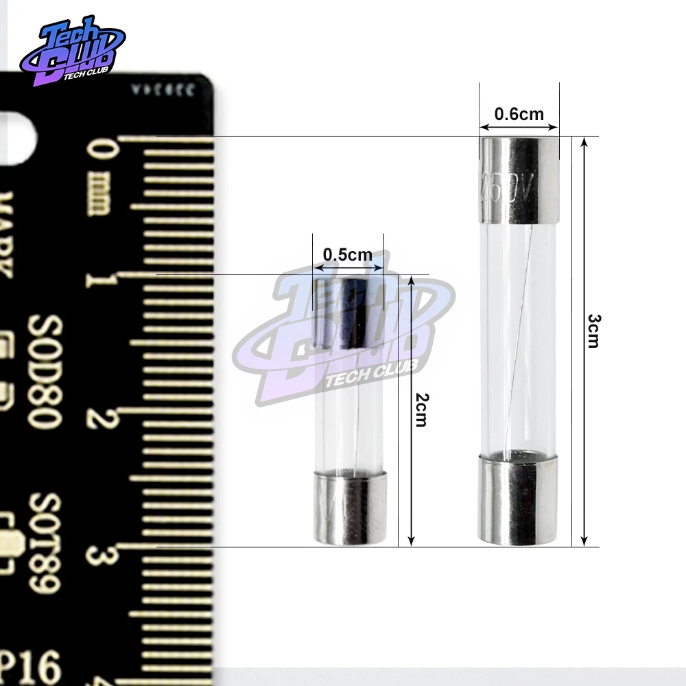 100 шт. быстровыдувная трубка 6X30mm 5X20mm250V стеклянные плавкие предохранители