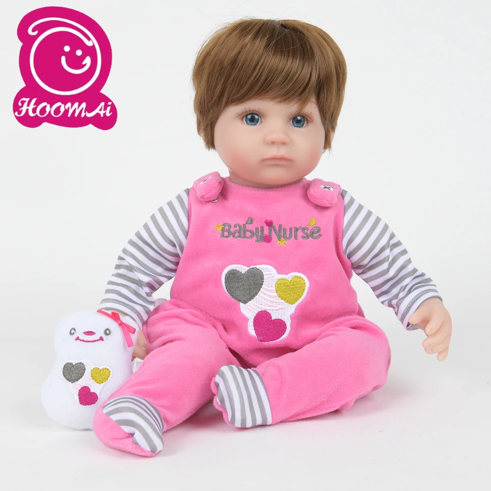 45 см новый дизайн 18 &quotНоворожденный ребенок Bebe кукла милый мягкий силиконовый