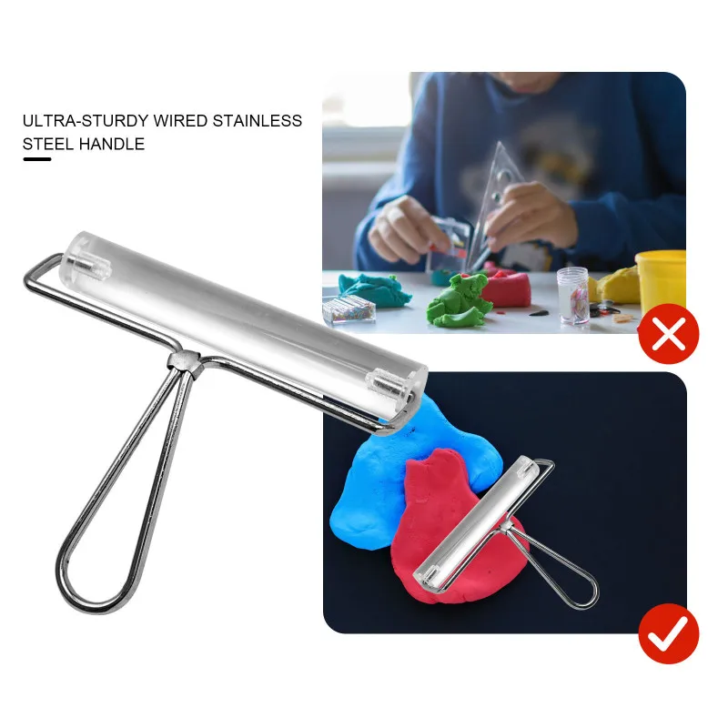 Профессиональный 4 &quotакриловое волокно роликовая Скалка полимерной глины