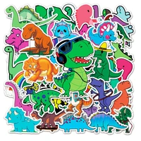 103050pcs cartoon ins wind little dinosaur skateboard travel suitcase phone laptop luggage stickers diy kids girl toys
