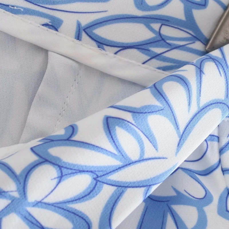 

KBAT 2021 Fashion Women Floral Print Suit Pants Trousers Vintage Style Pockets Buttons Office temperament Lady Pants Pantalon