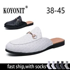 Роскошная мужская обувь, черные кожаные полутапочки, мужская повседневная обувь ручной работы, роскошные удобные дышащие весенние модные лоферы