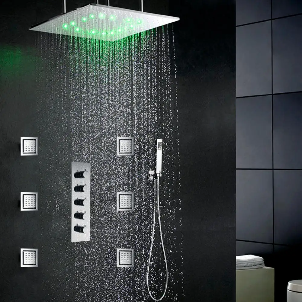 Душевая лейка DULABRAHE смеситель для ванны с термостасветодиодный и