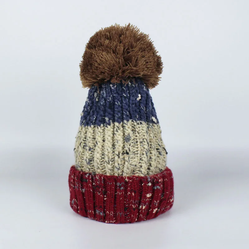 Повседневная шерстяная вязаная шапка Skullies Beanies, зимние теплые крутые шапки, женская уличная шапка, осенняя женская шапка, лыжная шапка, новинка - Цвет: D