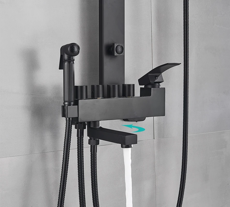 Смеситель для душа с дождевой насадкой кран из латуни ванны душевая панель