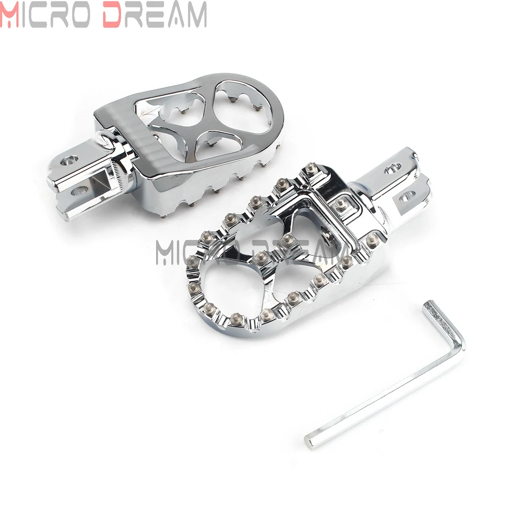 Хромированная Защитная панель для мотоцикла водителя половицы широкий MX