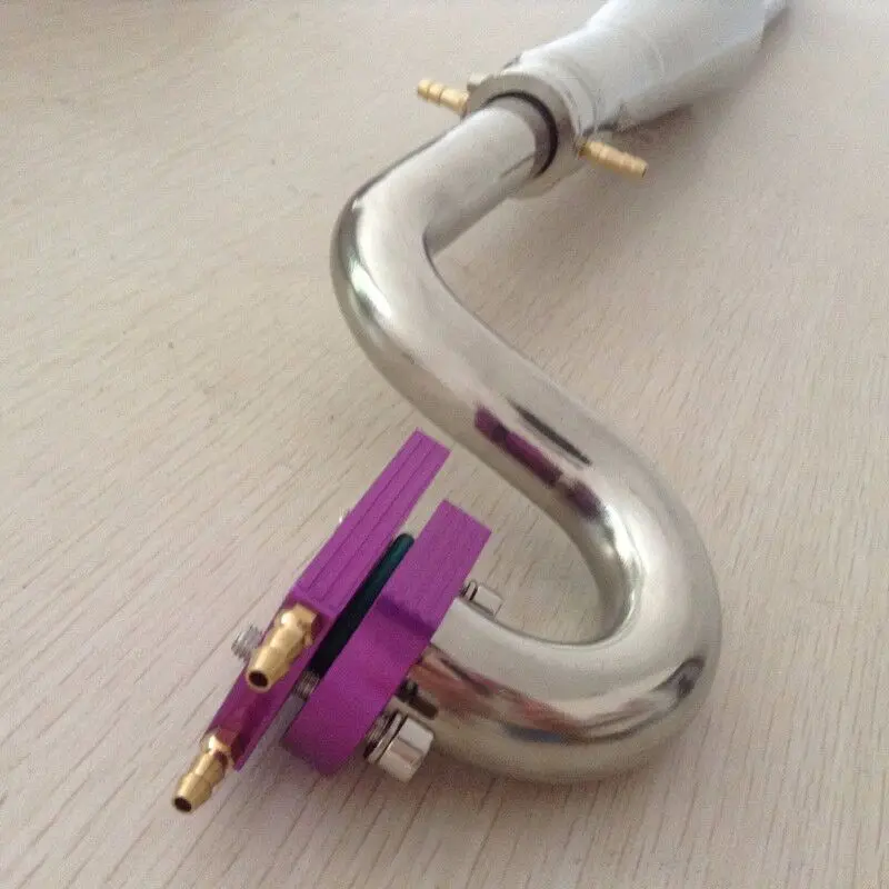 Выхлопная труба из нержавеющей стали l740 мм настраиваемая для двигателя Zenoah