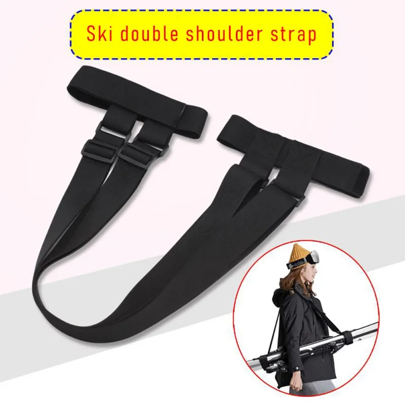

Ski Shoulder Strap Adjustable Ski Bar Shoulder Carrier Hand Straps Skiing Bags Porter Hook Loop Protecting Snowboards Tools