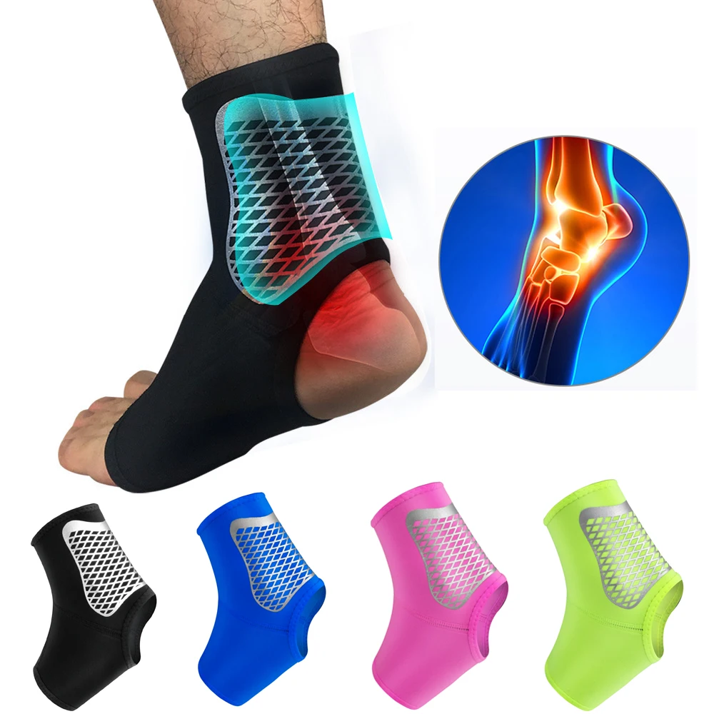 

1 Pair Sports Ankle Joint Support Brace Ultra Light Foot Protective Sleeves Gears Gym Neoprene Fabric