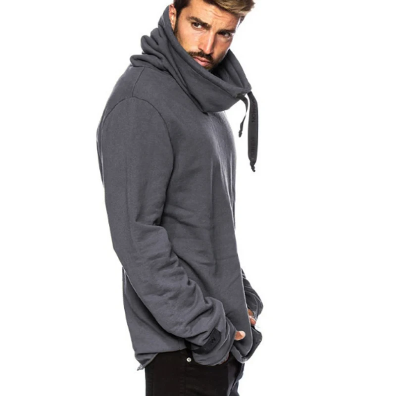 

New European and American Men's Solid Color Daily Sports Hedging Long Sleeve Personality Youth Popular Hooded