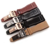 embossed smooth 22mm high quality leather wristband watch strap band fit for iwc pilot iw377709 iw502802 watchband
