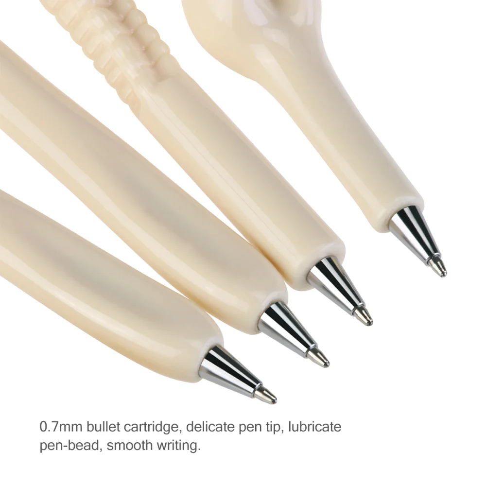 

TINKSKY 10pcs Novely Bone Design Ballpiont Pens with Black Ink for Nurse Friends Students Random Style
