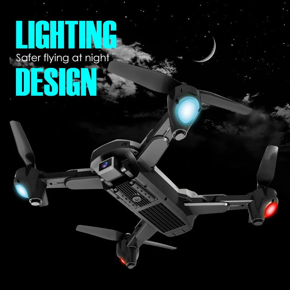 

Willkey LED H168 New RC Drone 4K HD Dual Camera WIFI FPV Professional Aerial Photography Helicopter Foldable Quadcopter Dron