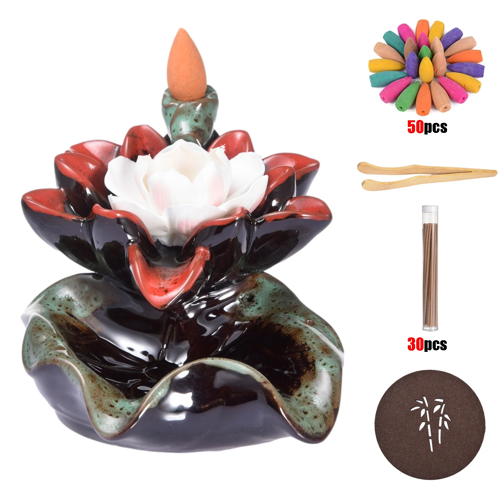 Горелка для благовоний с обратным потоком водопад Керамика ладан держатель