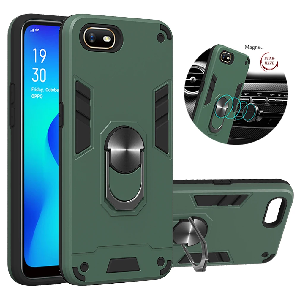 Чехол Armor Magnetic Car чехол для телефона с кольцом OPPO A1K A3S A5 A5S A7 A9 A11 A11X A12 A37 A52 A72 A92 A92S K3 K5