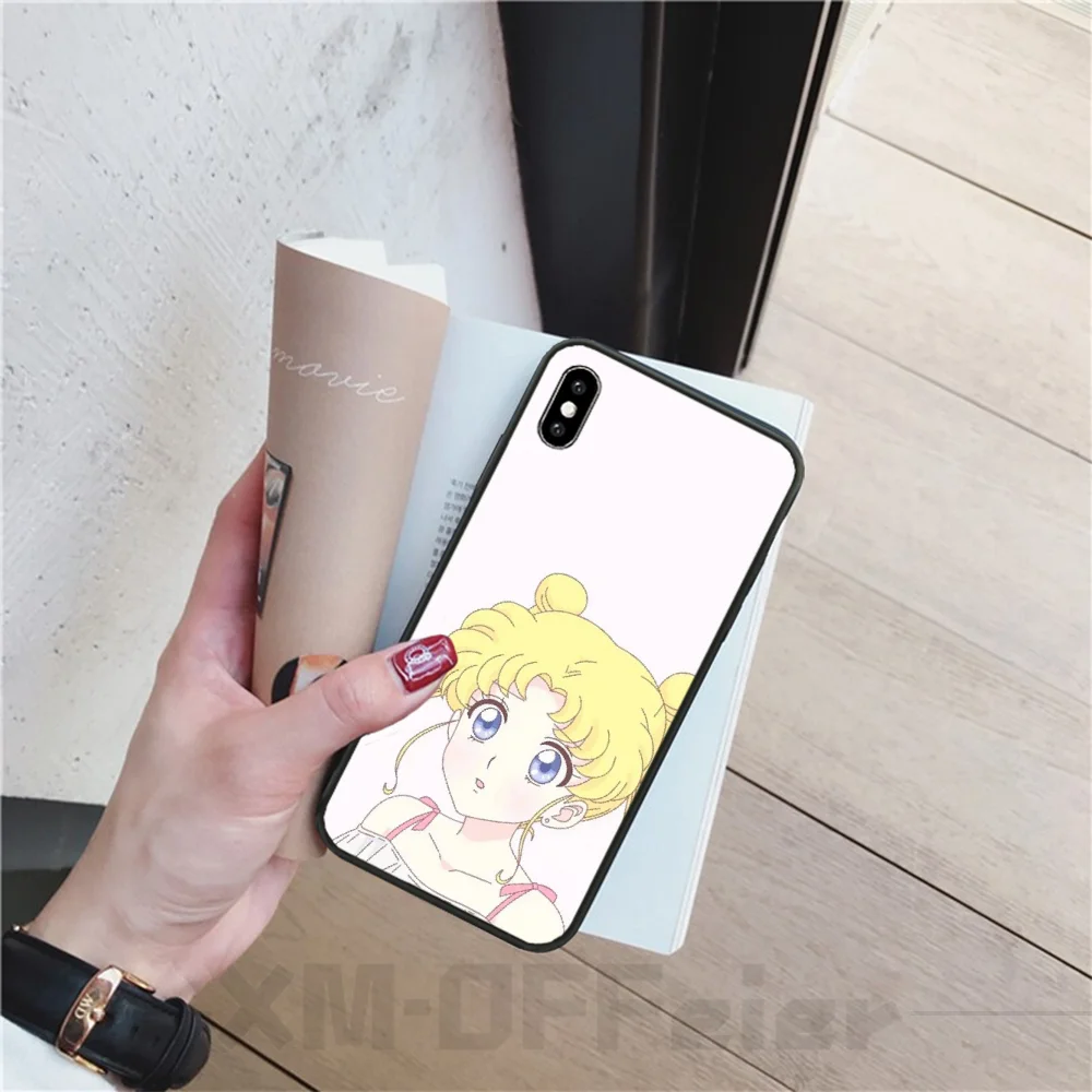 Reayou Beautiful girl anime Soft black Phone Case for iPhone 11 pro XS MAX 8 7 6 6S Plus X 5 5S SE XR cover | Мобильные телефоны и
