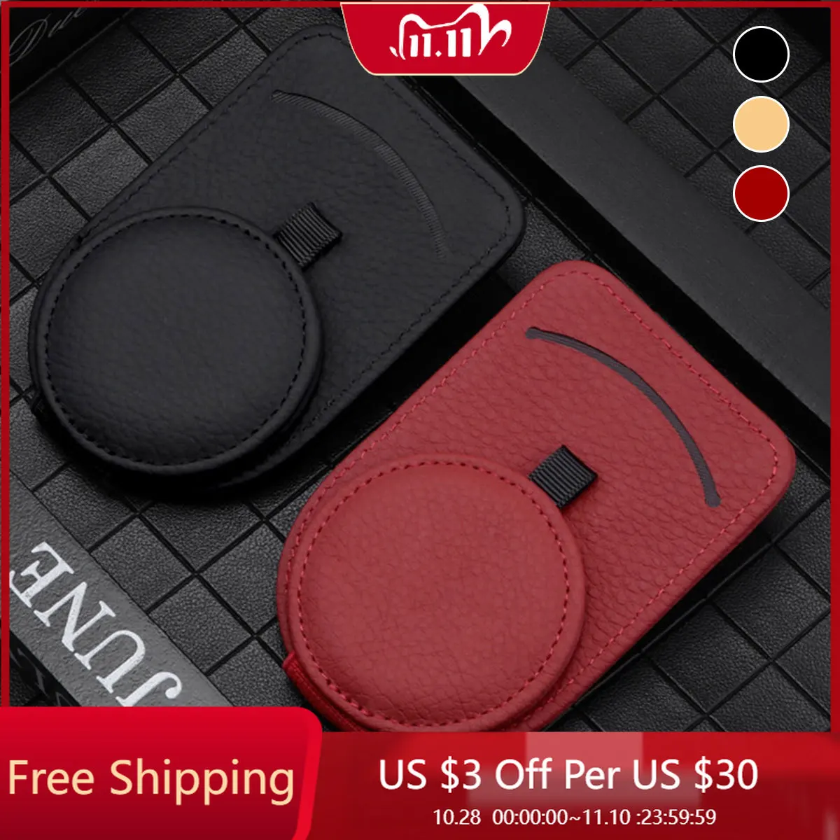 

Car Glasses Holder Universal Car Visor Sunglasses Holder Glasses Clip Leather Eyeglasses Hanger Ticket Card Clip Eyeglass Mount