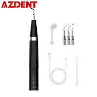 azdent 5 modes portable dental cleaner teeth whitening calculus removal 3 tips1 brush head1 mirror led spotlight usb recharge