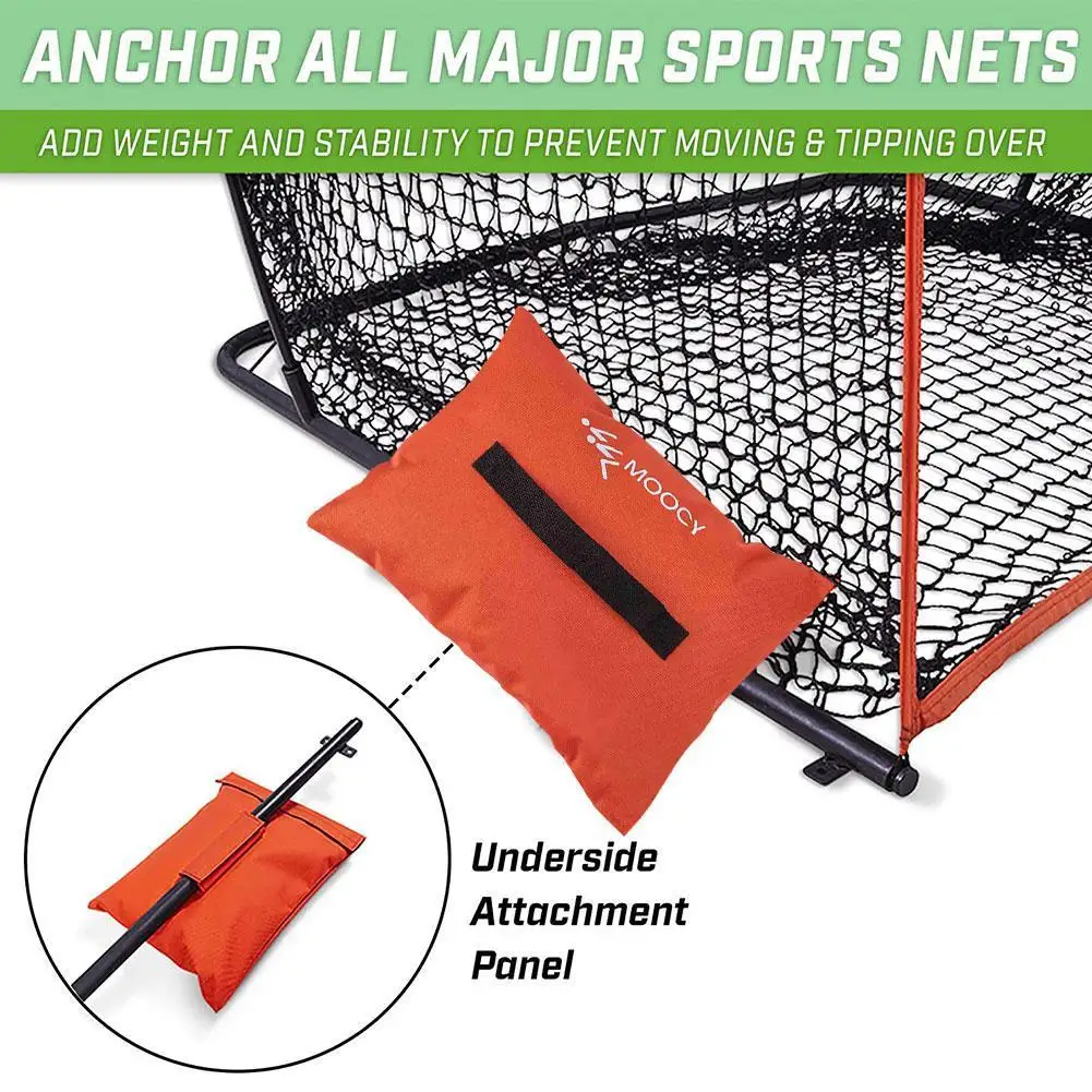 

4 Pcs Oxford Cloth Sports Sand Bags Weighted Anchors For Soccer Goals Golf Nets Football Nets Hockey Nets And More Orange