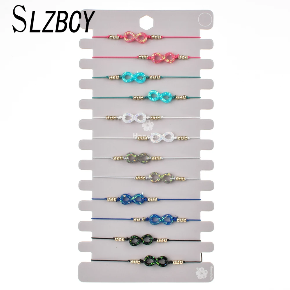 12 шт./лот акриловый ацетат Блестящий Бесконечность любовь очаровательные